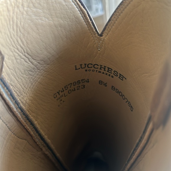 LUCCHESE Priscilla espresso suede tall western boots size 8.5 - Picture 6 of 8